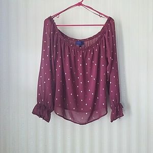 Sheer crop blouse